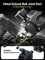 Universal Motorcycle Phone Mount with Shock Absorption Holder