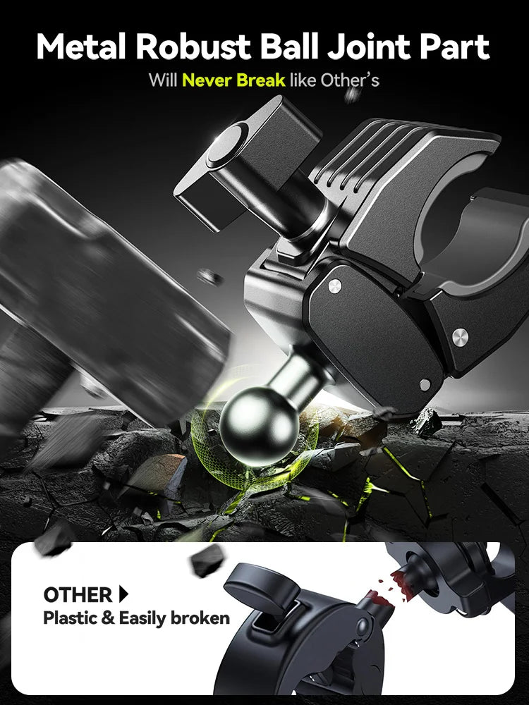 Universal Motorcycle Phone Mount with Shock Absorption Holder