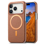 Business Lychee Grain Leather MagSafe Case for iPhone 17 Series