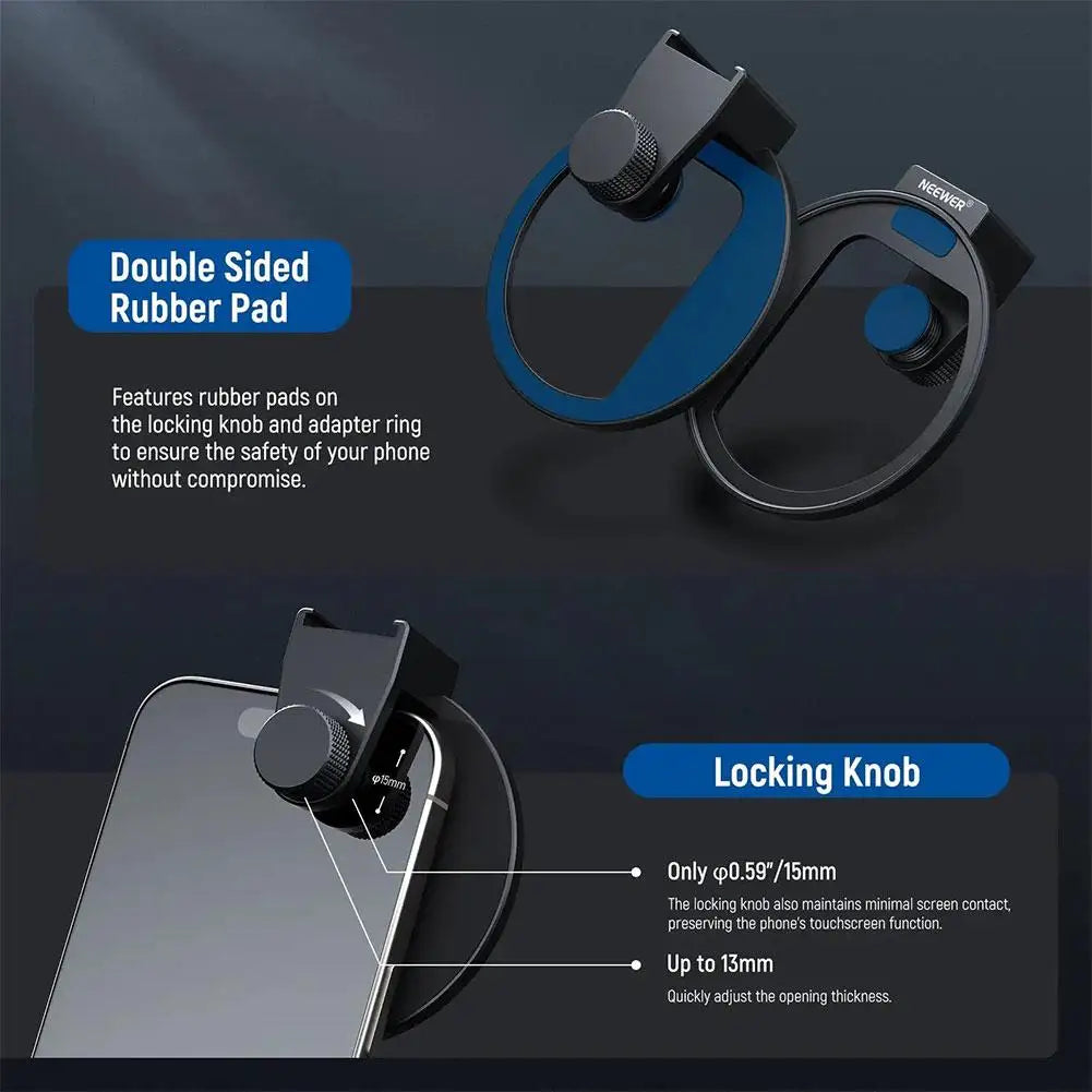 Neewer 67mm Phone Filter Holder with Cold Shoe Adapter
