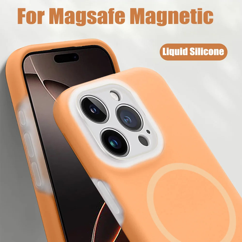 Fluorescent Jelly Liquid Silicone MagSafe Case for iPhone 16 Series