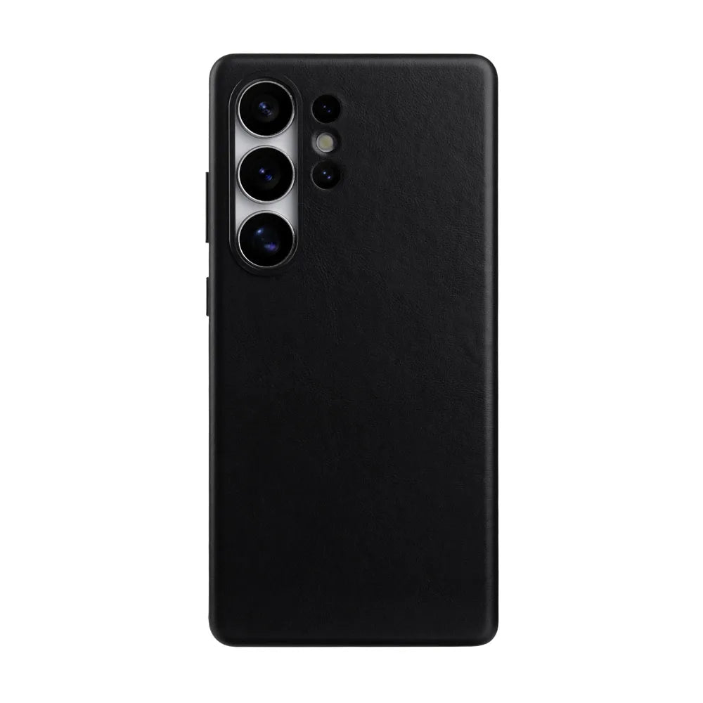 Luxury Oil Wax Leather Case with Magnetic Closure for Samsung Galaxy S25 Ultra