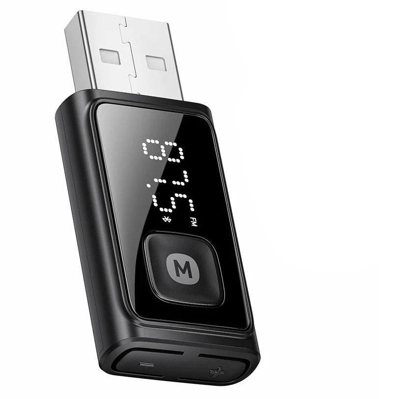 Essager FM Bluetooth Car Adapter with Wireless Audio Receiver and Auto Mic