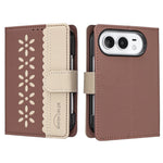 Premium Synthetic Leather Flip Wallet Case with RFID Blocking for iPhone Duo