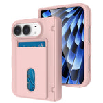 Spring-Loaded Hinge Protection Case with Card Slot for iPhone Duo