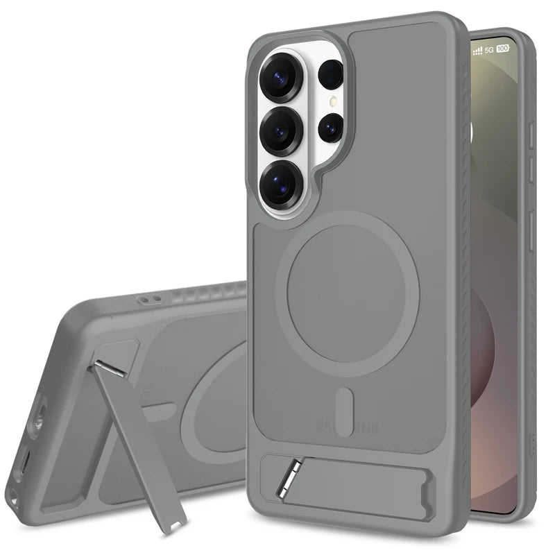 Anti-Fingerprint Hybrid Case with Stand for Samsung Galaxy S26 Series