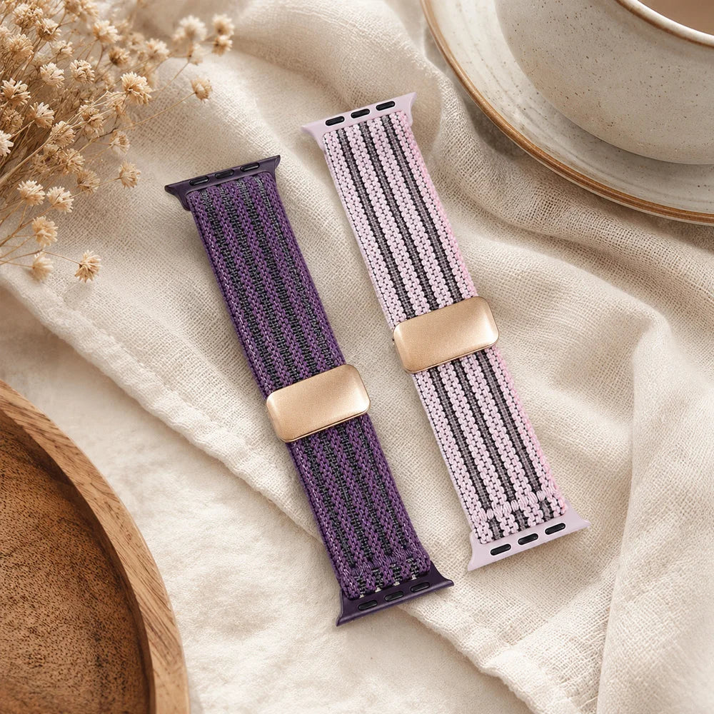 Woven Nylon Magnetic Closure Strap for Apple Watch