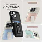 iPhone 16 Series Wallet Case with Sliding Card Holder and Kickstand