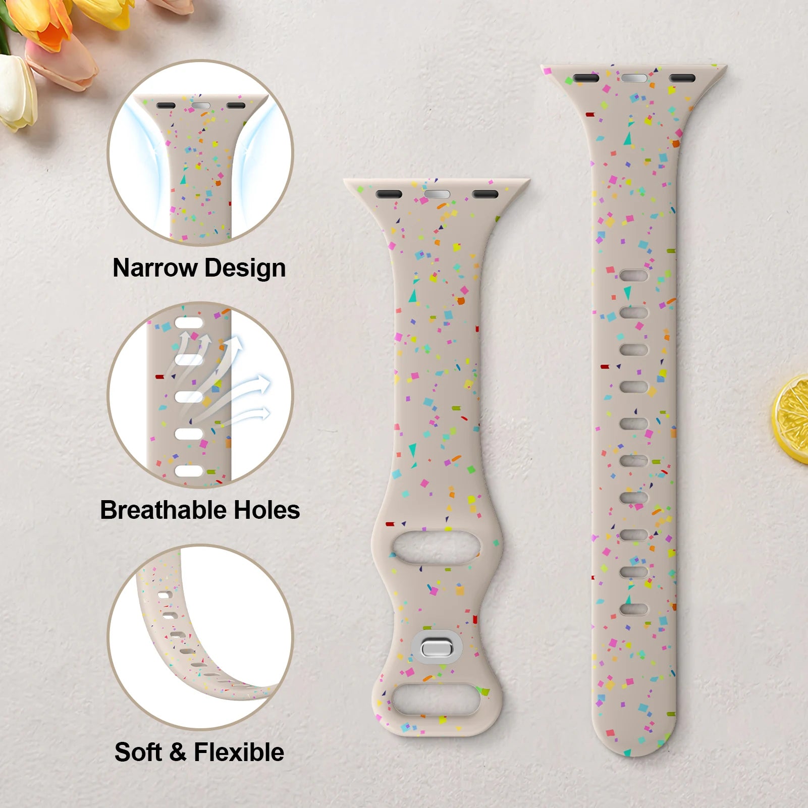 Slim Silicone Band for Apple Watch