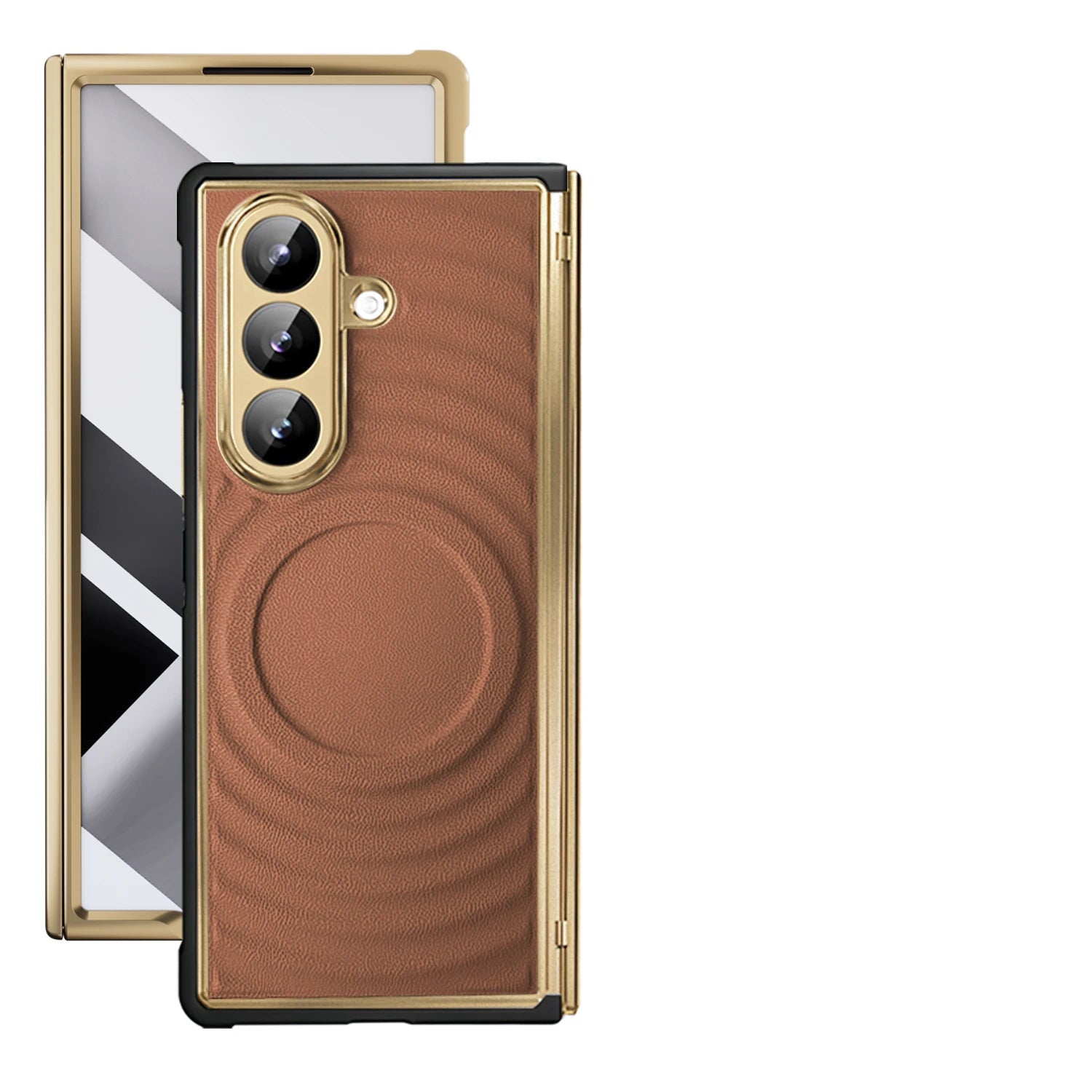 Samsung Galaxy Z Fold 7 Premium Magnetic Leather Case