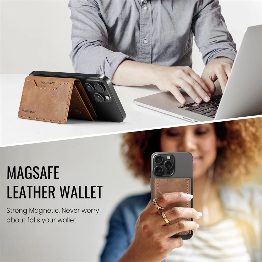 Fashionable Strong Magnetic Leather Wallet