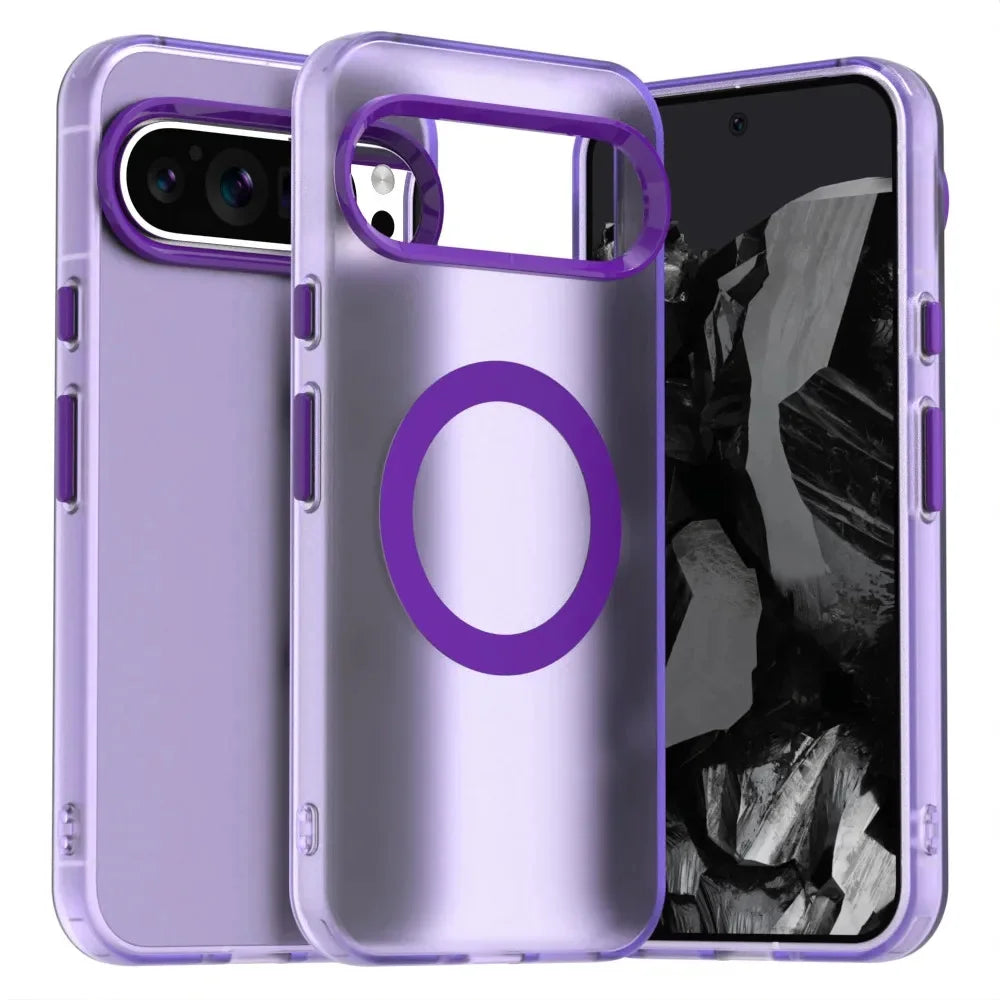 Matte Military-Grade Shockproof Magnetic Case for Google Pixel 9 Series