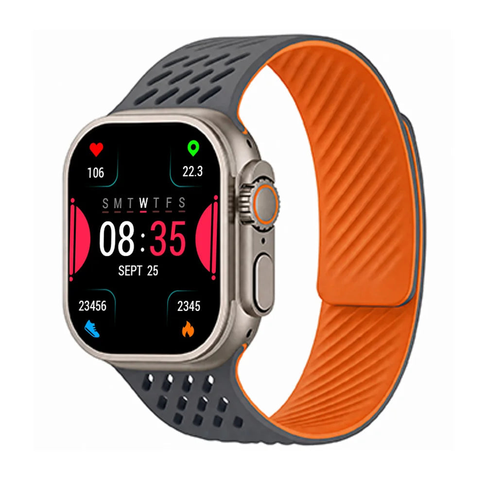 Perforated Silicone Band with Magnetic Closure for Apple Watch