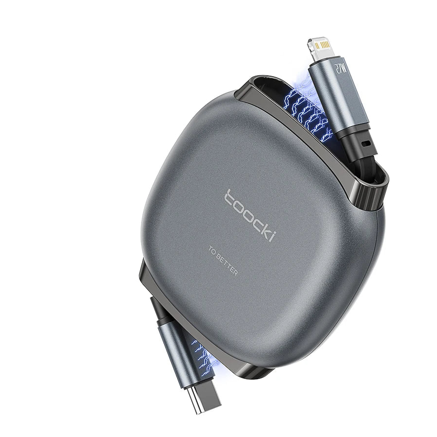 Toocki 27W Retractable USB-C to Lightning Cable