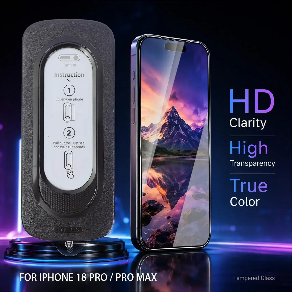 Dust-Free Chamber Tempered Glass Screen Protector, for iPhone 18 Series