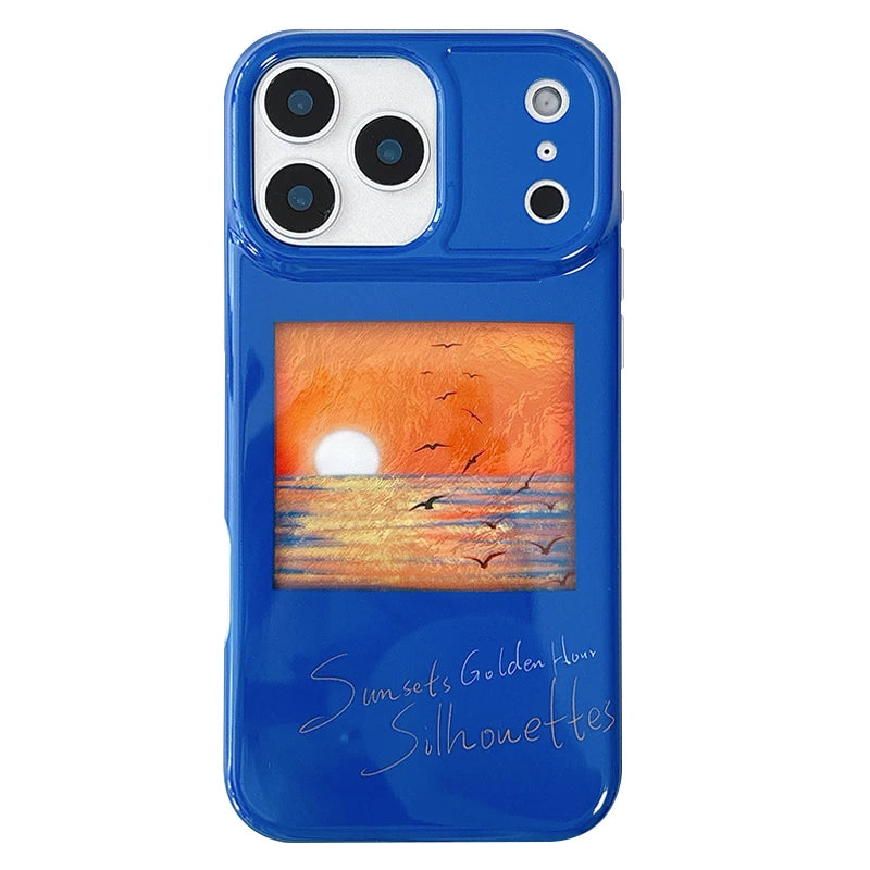 Durable Sunset Bird Art Phone Case for iPhone 17 Series