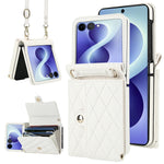 Crossbody Leather Wallet Case with Card Holder for Samsung Galaxy Z Flip 8