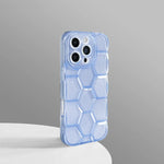 Hexagonal Texture Translucent Soft TPU Case for iPhone 16 Series