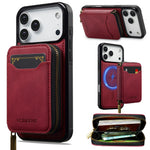 Premium Detachable MagSafe Case with Zipper Storage for iPhone 17 Series