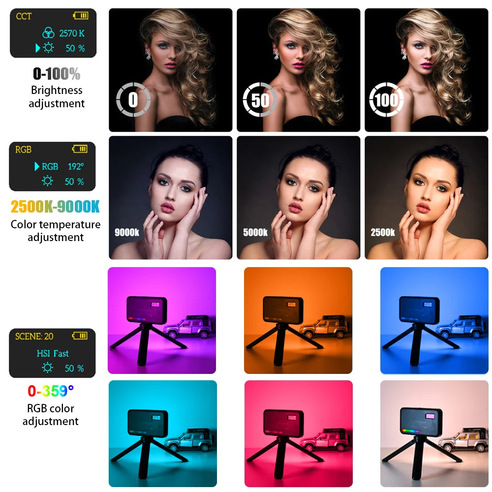 LUXCEO V10 PRO Portable RGB LED Video Panel Light