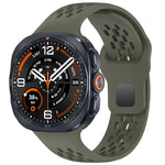 Perforated Silicone Sport Band with Quick-Release Connector for Samsung Galaxy Watch Ultra 2