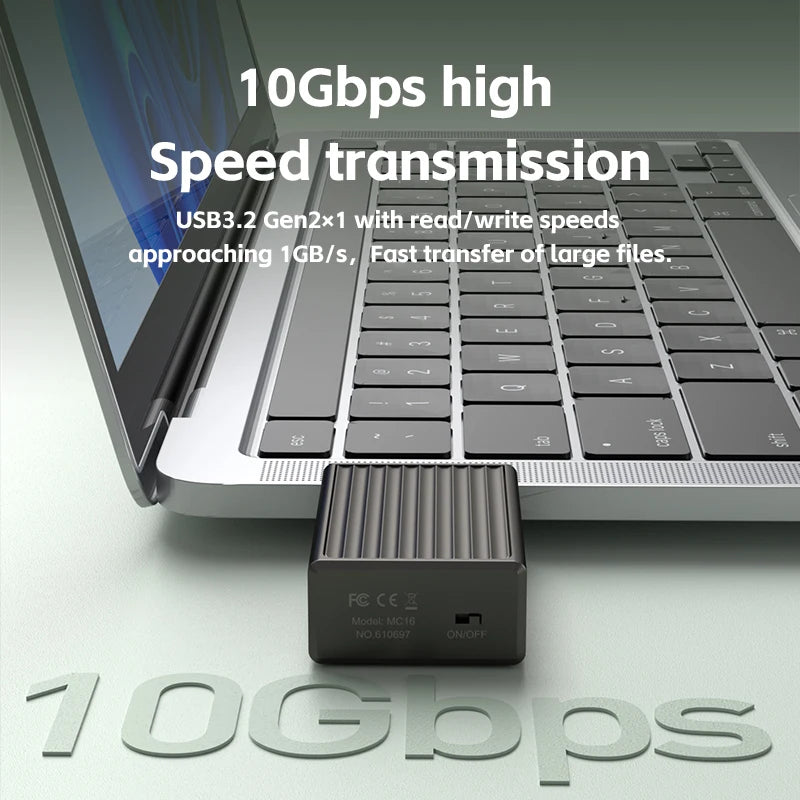 Hagibis MC16 M.2 NVMe SSD Enclosure with Cooling Fan