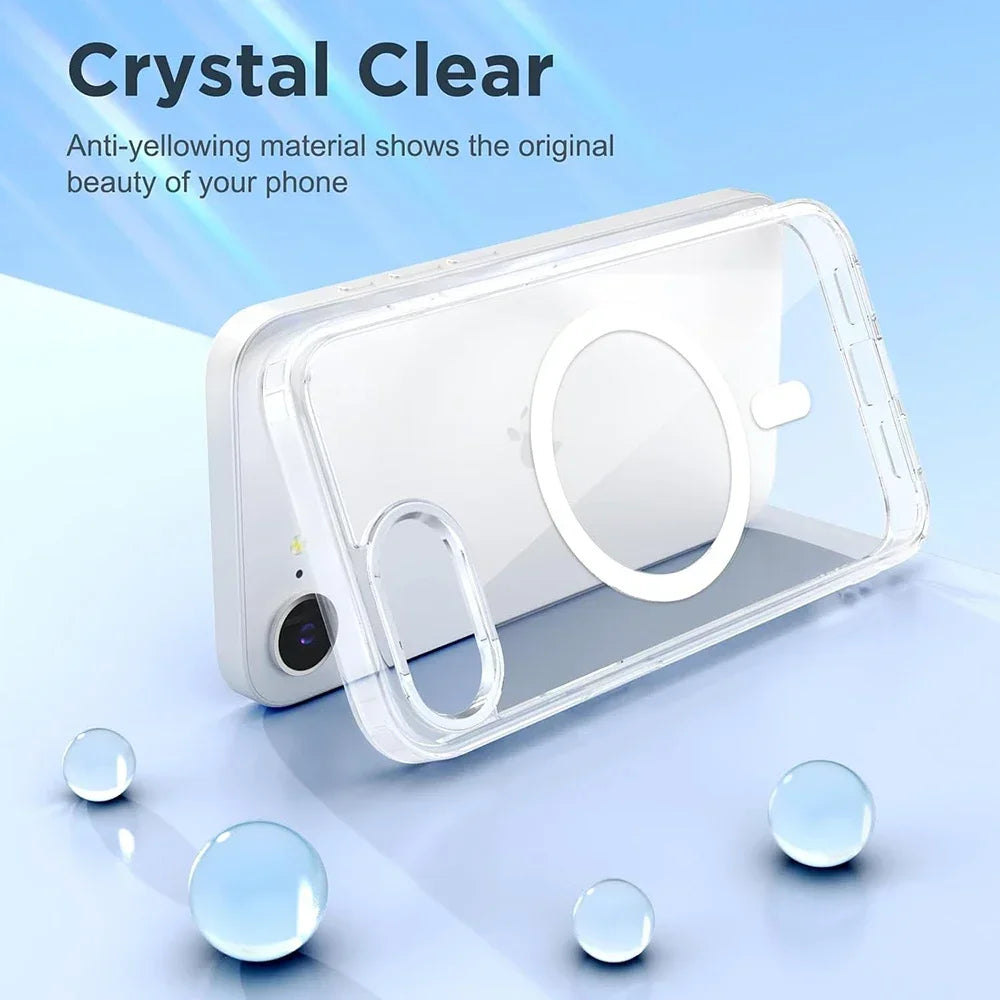 Shockproof Hybrid Clear MagSafe Case for iPhone 16e