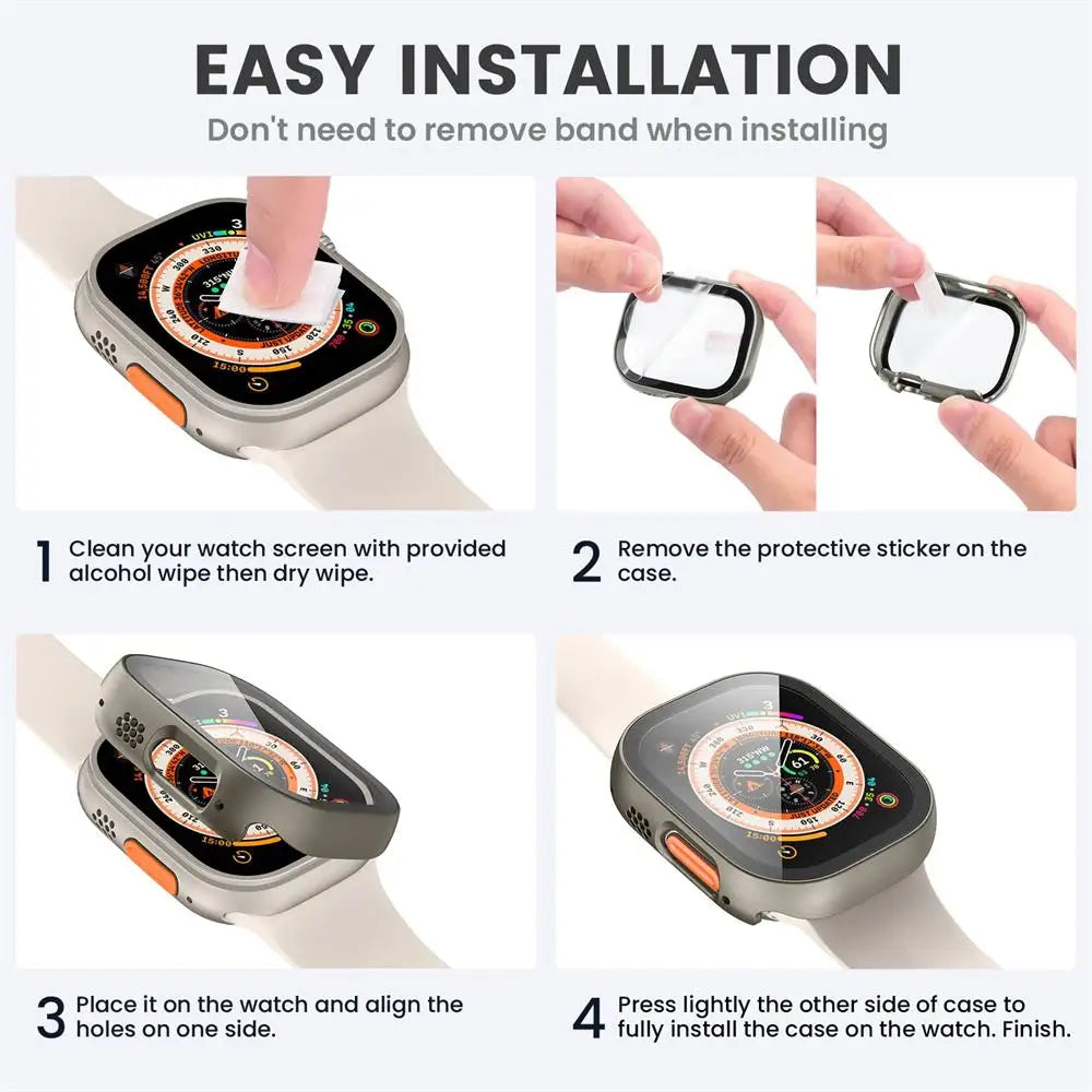 Protective Waterproof Shell with Screen Guard for Apple Watch