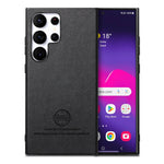 Cloth-Grain Leather Case for Samsung Galaxy S25 Series