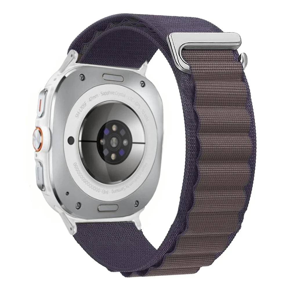 Breathable Nylon Weave Watch Band with Metal C-Hook Closure for Samsung Galaxy Watch Ultra 2