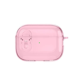 TPU+PC Clear Protective Shell with Keychain for AirPods