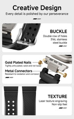 Heavy-Duty Silicone Watch Strap for Apple Watch