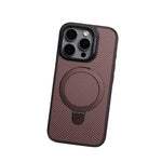 Creative Frosted MagSafe Case with Metal Kickstand for iPhone 16 Series