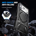 Shockproof MagSafe Case with Built-In Ring Stand for iPhone 17 Series