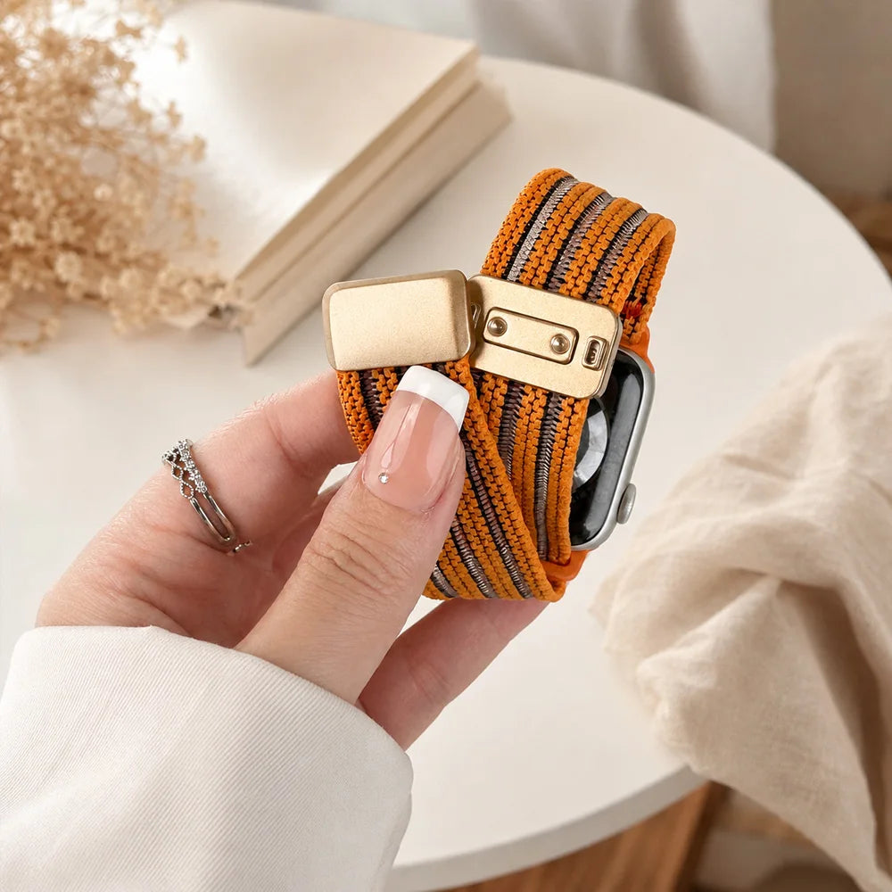 Woven Nylon Magnetic Closure Strap for Apple Watch