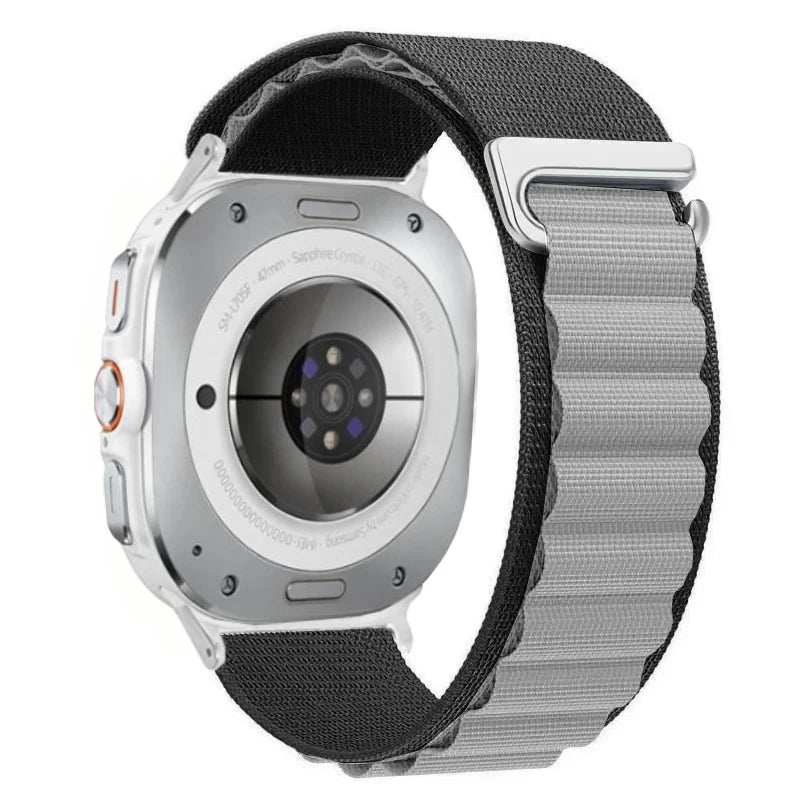 Breathable Nylon Weave Watch Band with Metal C-Hook Closure for Samsung Galaxy Watch Ultra 2