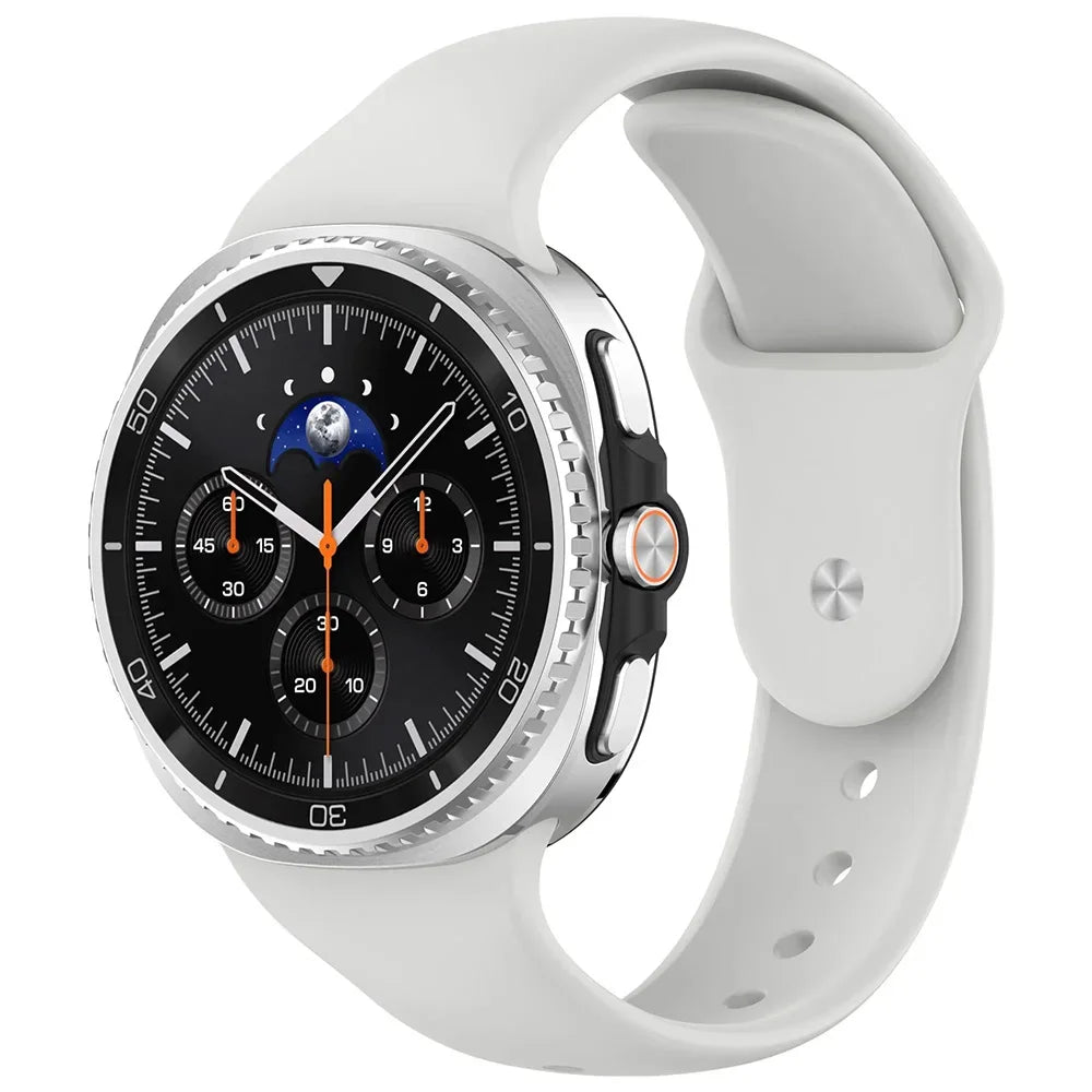 Silicone No-Gaps Sports Watch Strap for Samsung Galaxy Watch 8 & Galaxy Watch 8 Classic