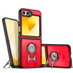 Military-Grade Protective Case with 360° Rotating Ring Stand for Samsung Galaxy Z Flip 6