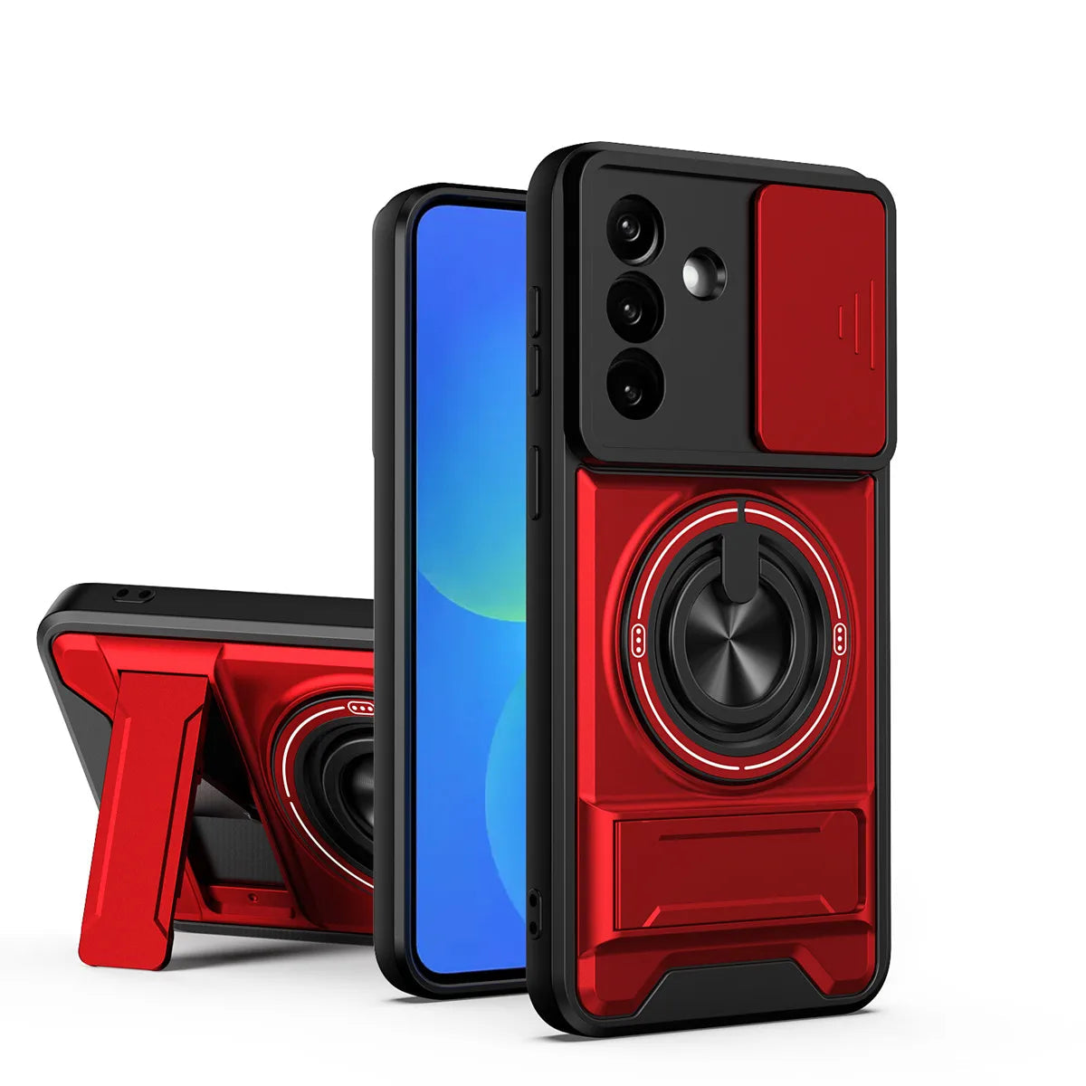 Samsung Galaxy A27 Armor Case with Slide Camera Lens Cover