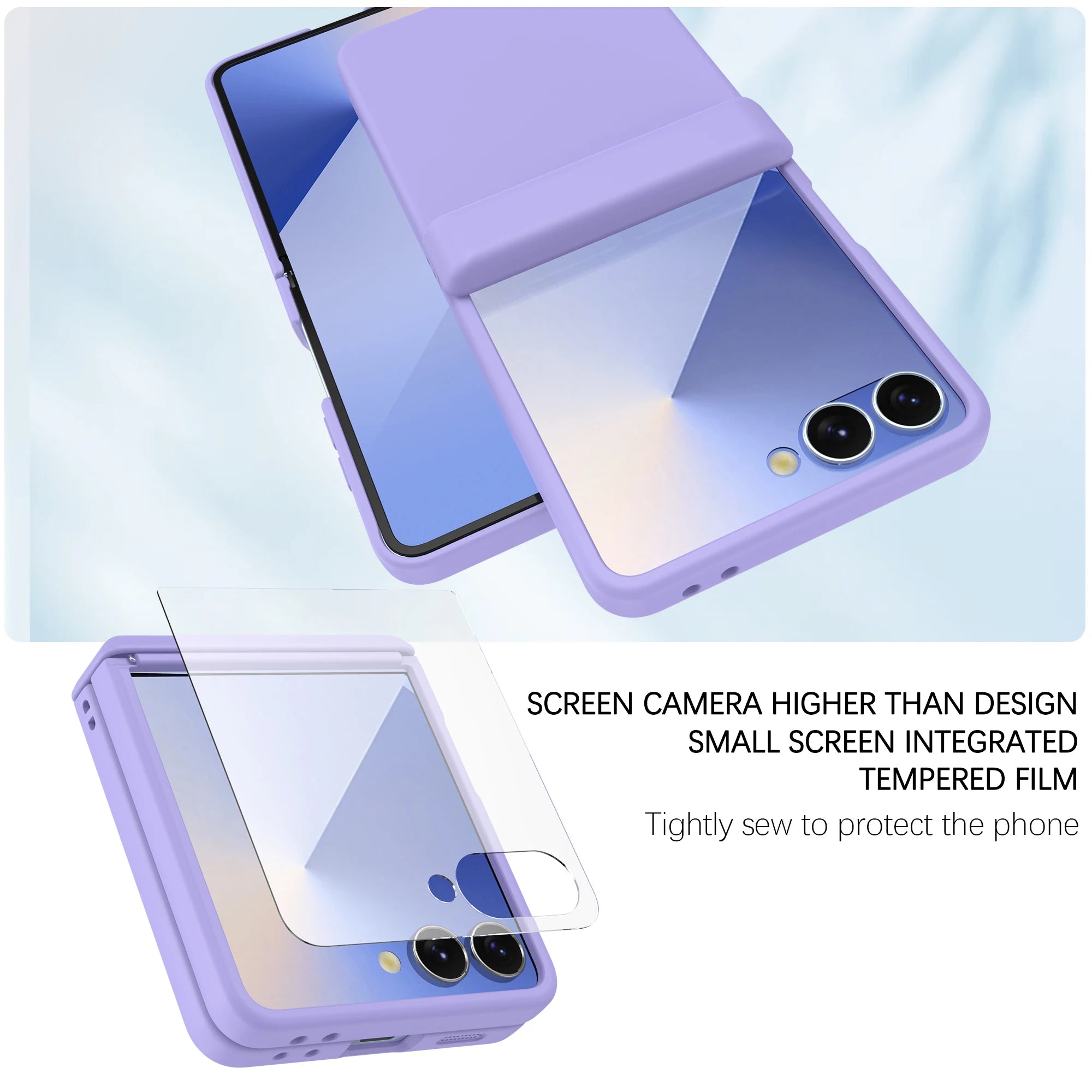 Shockproof TPU Case with Tempered Film for Samsung Galaxy Z Flip 7
