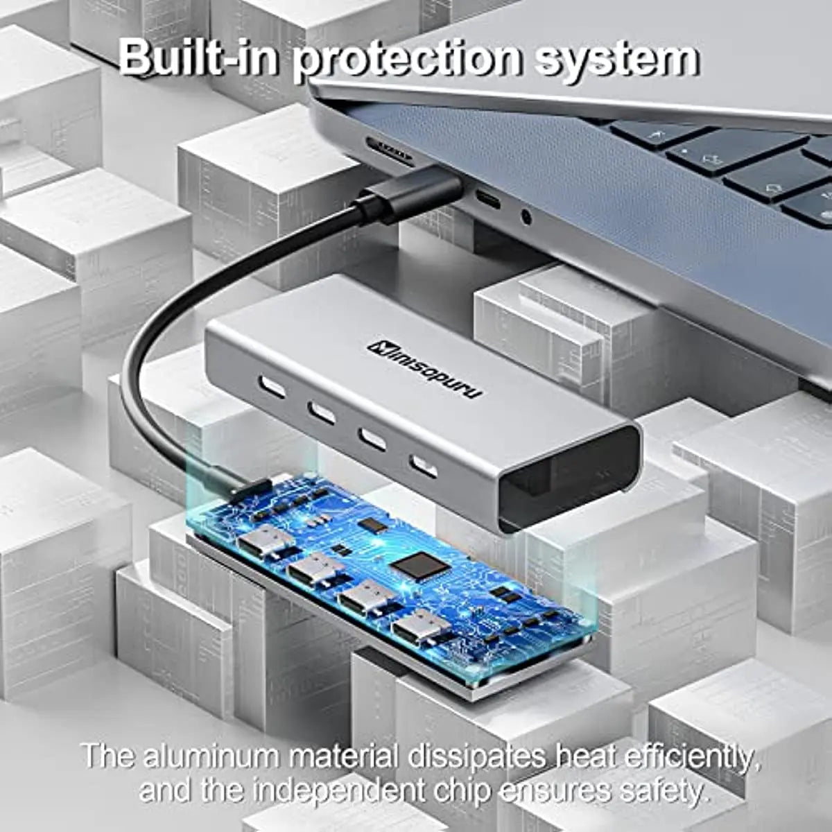 Minisopuru 4-Port USB 3.2 Gen1 Hub