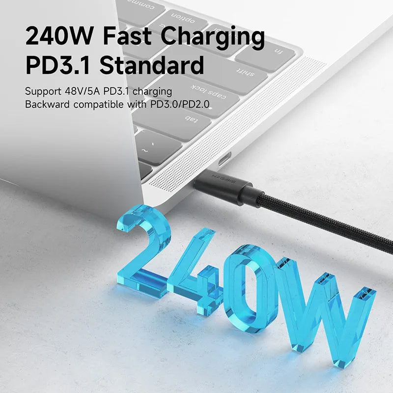 Hagibis USB-C USB4 Short Cable with Vertical Plug