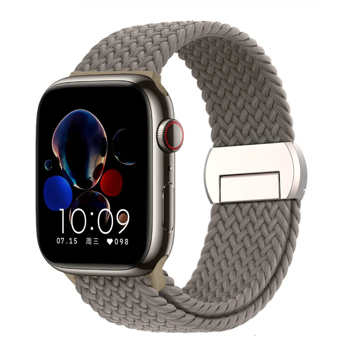 Stretchable Braided Solo Loop with Magnetic Closure for Apple Watch