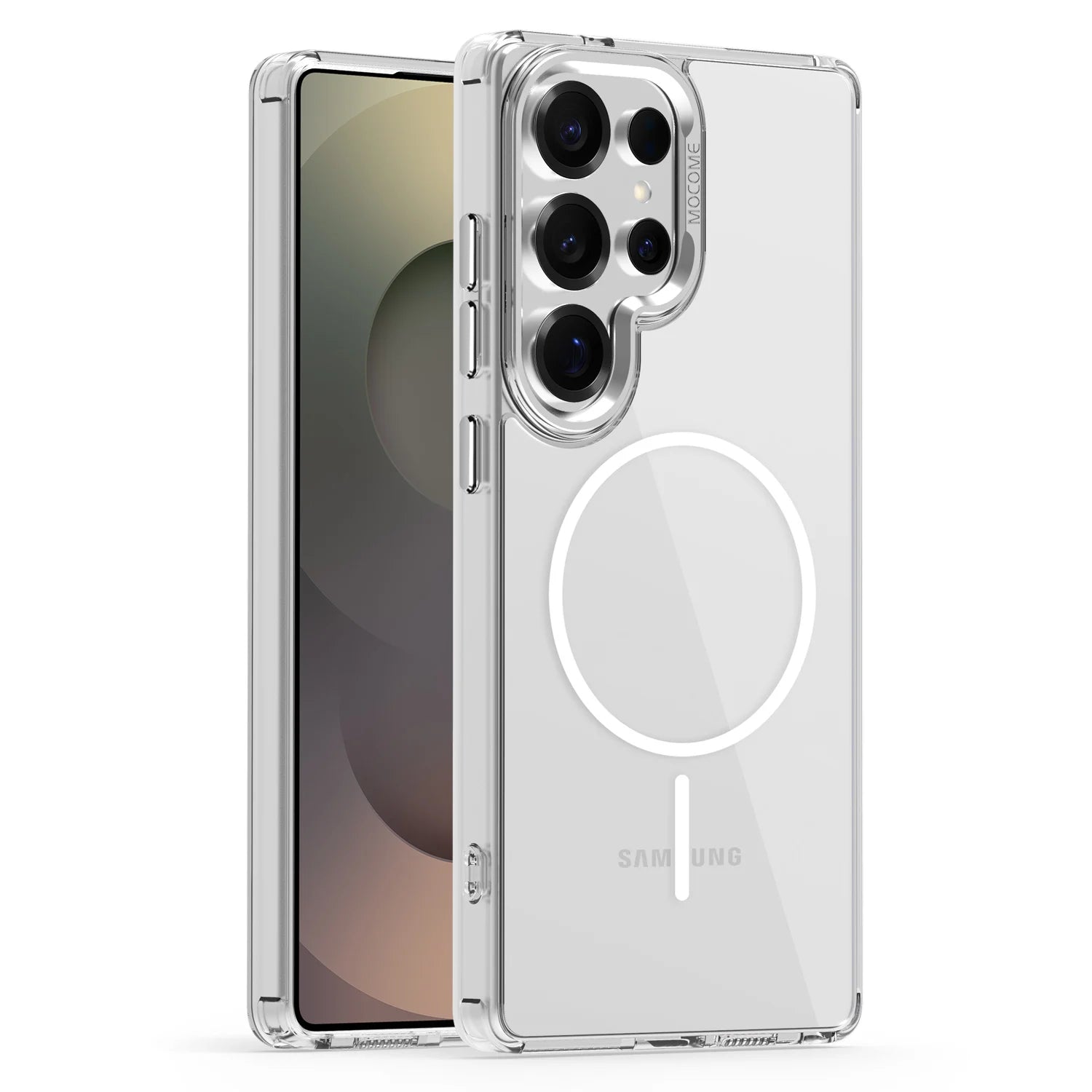 Luxury Magnetic Clear Case with Metal Camera Frame for Samsung Galaxy S25 Series