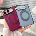 Leather Shockproof MagSafe Case with 360° Rotating Ring Stand for iPhone Duo