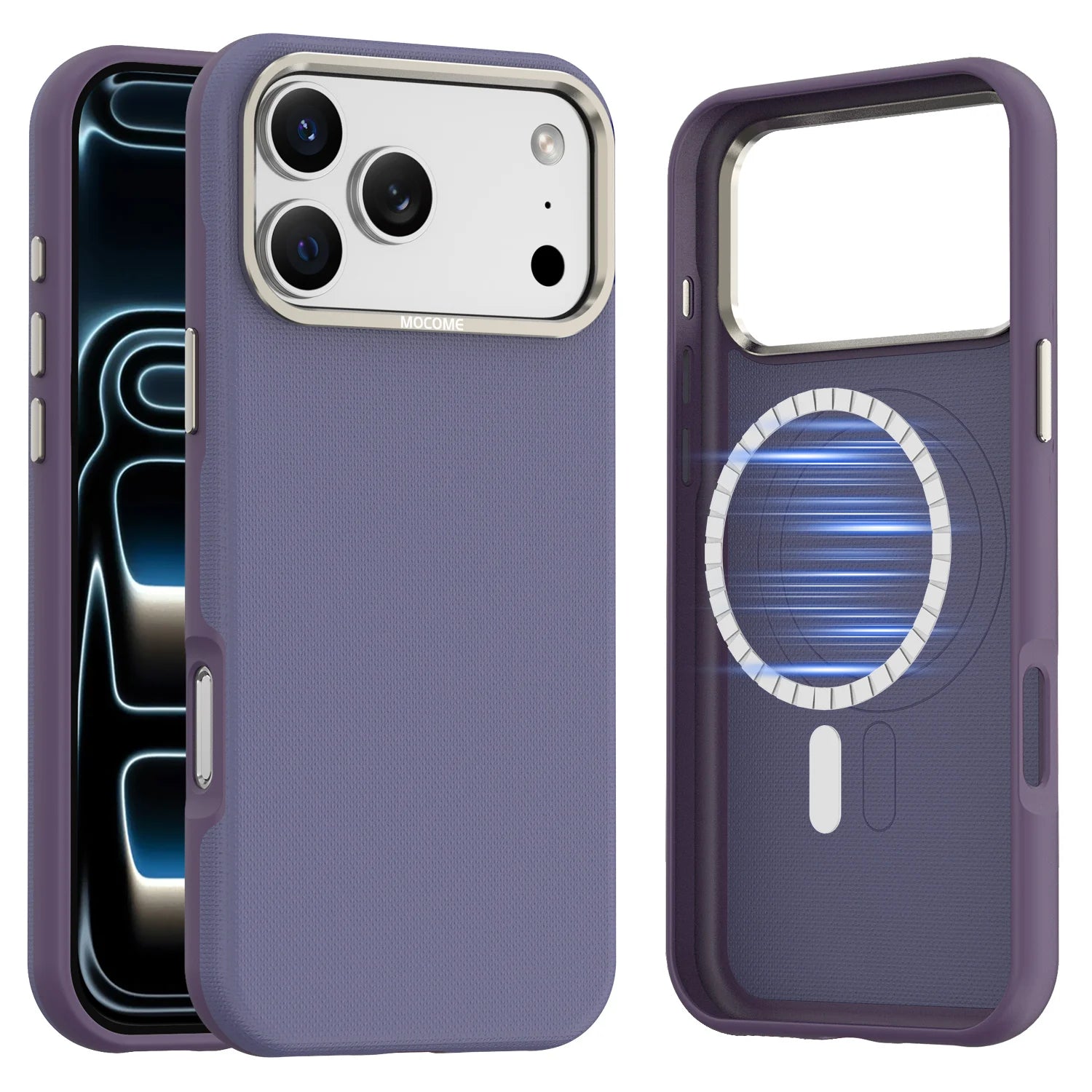 MagSafe Compatible Leather Texture Case for iPhone 17 Series
