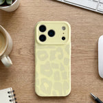 Frosted Leopard Print Silicone Case for iPhone 17 Series