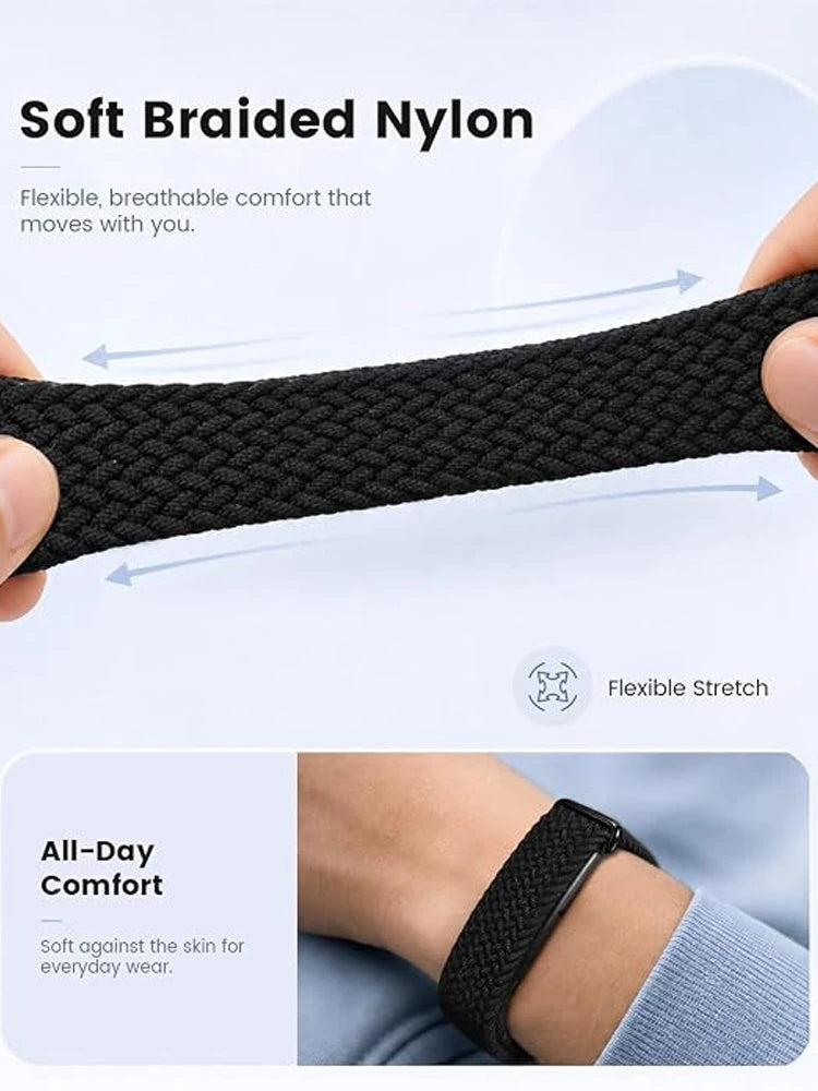 Breathable Braided Nylon Strap for Google Fitbit Air