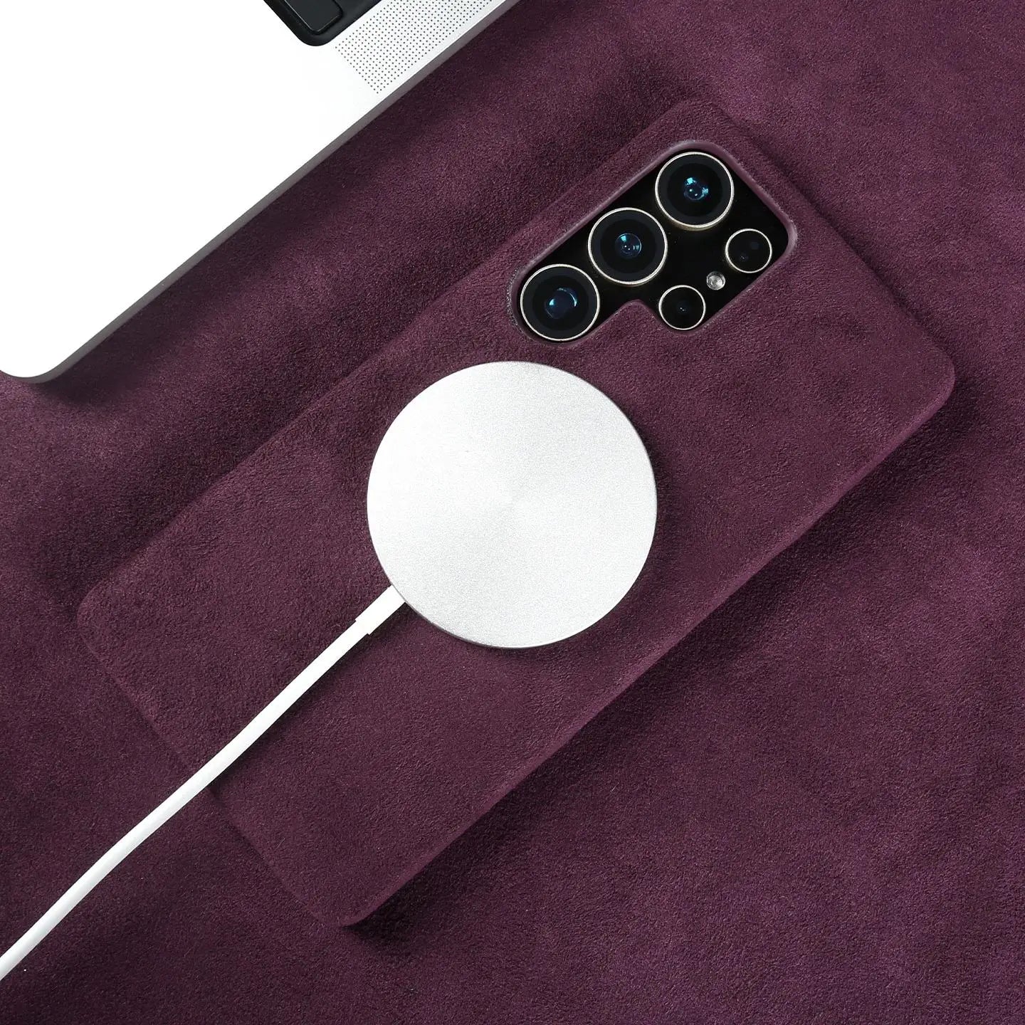 Luxury Suede Alcantara Magnetic Case for Samsung Galaxy S24 Series