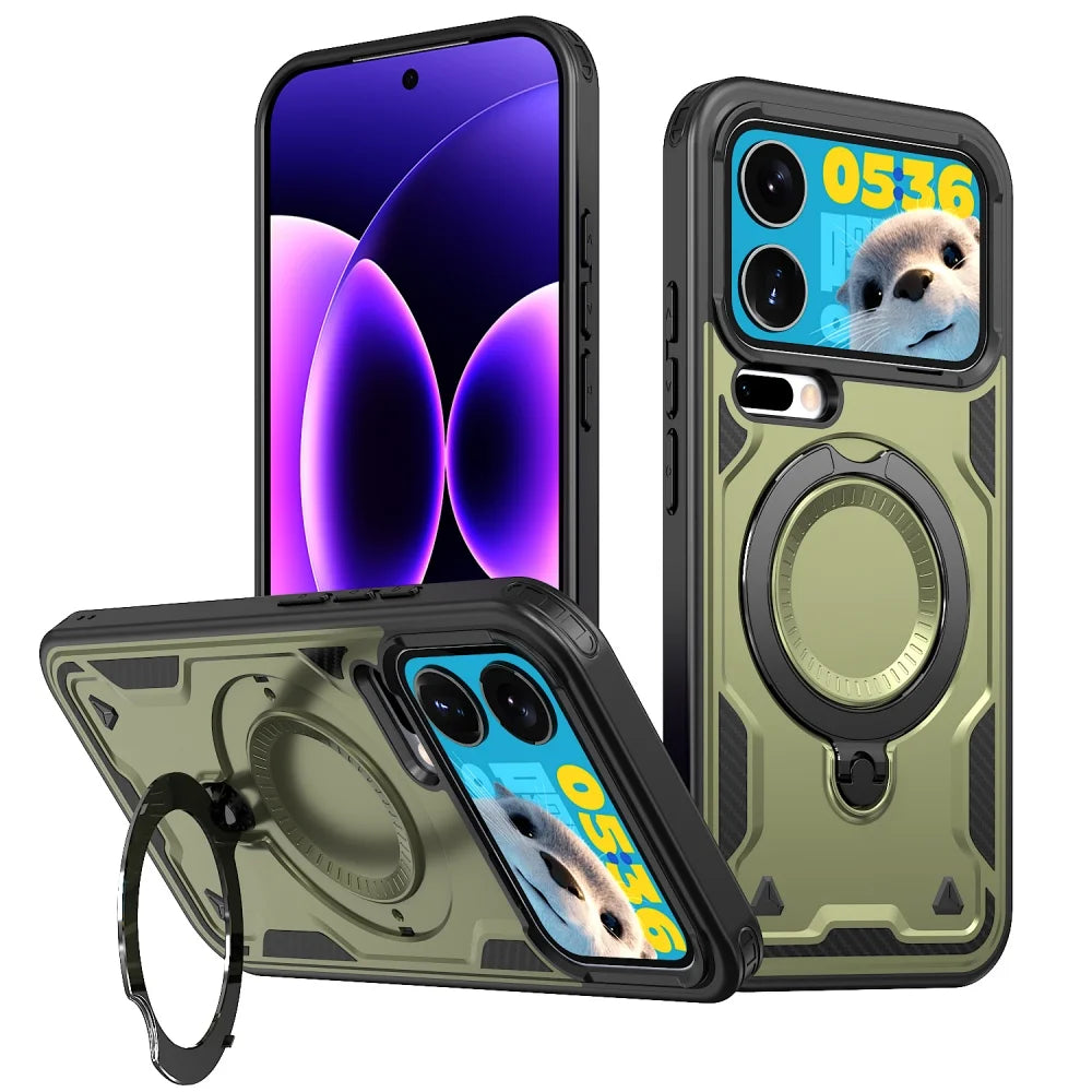 Xiaomi 17 Series Heavy Duty Magnetic Case with Rotating Ring Stand